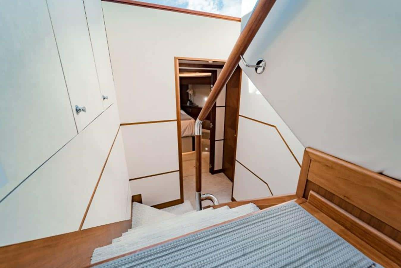 Sweet Salt - Companionway to Staterooms From Salon - 2016 Ocean Alexander 85e