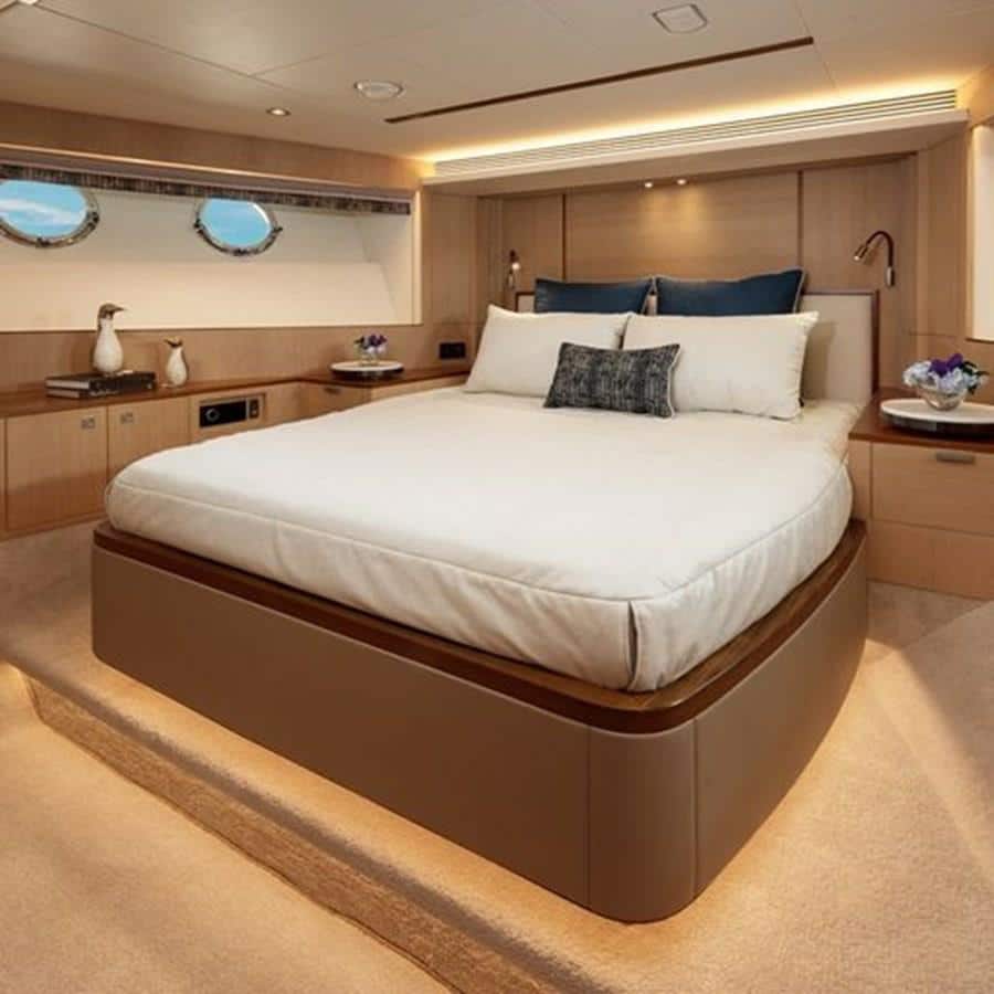 VIP Stateroom Forward Bow | 2020 HORIZON 80' MY - One More TIme