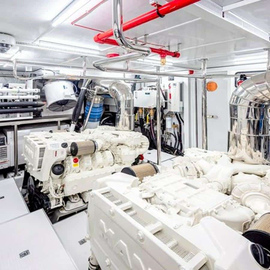Engine Room MAN Engines | 2020 HORIZON 80' MY - One More TIme